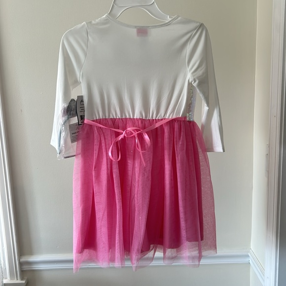 Pinky Los Angeles pink and white unicorn dress Size 7. NWT. - Picture 2 of 7